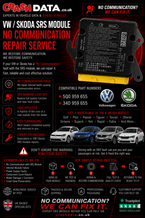 VW / SKODA REPAIR SERVICE FOR NO COMMUNICATION FAULT
